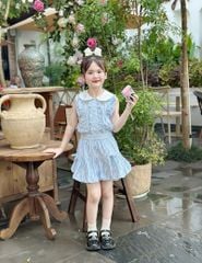 Áo sơ mi ngắn tay bé gái