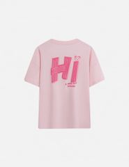 Áo thun ngắn tay bé gái hình in trước ngực