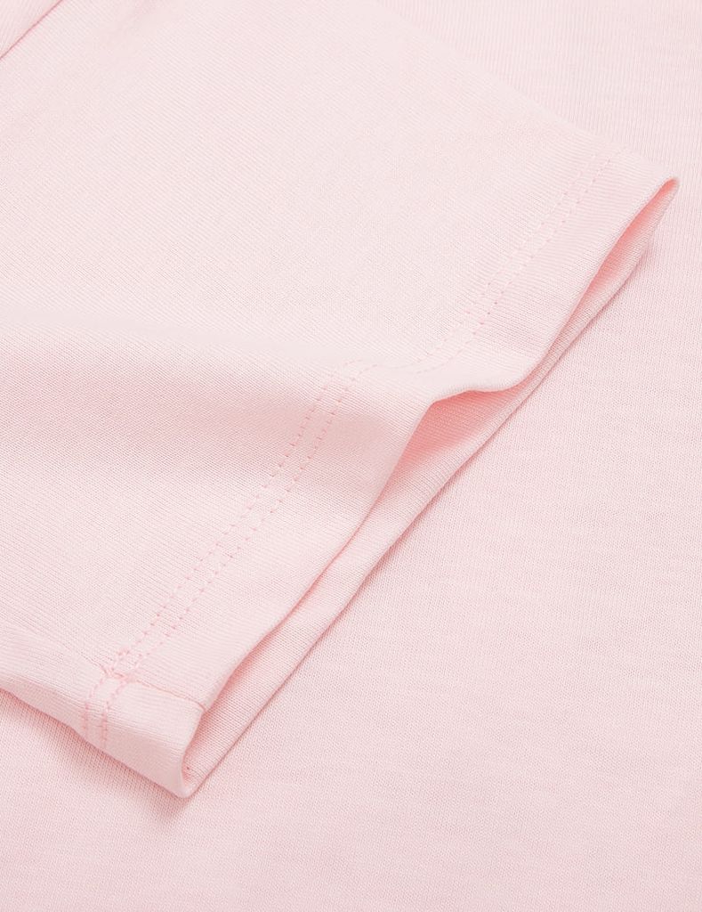 Áo thun ngắn tay bé gái hình in trước ngực