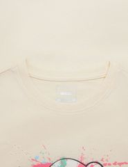 Áo T-shirt bé gái hình in trước ngực dáng suông rộng