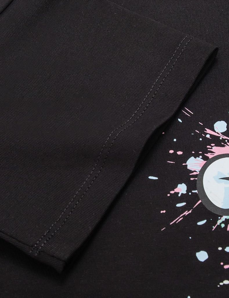 Áo T-shirt bé gái hình in trước ngực dáng suông rộng