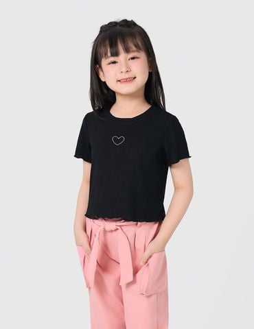 Áo thun bé gái có hình in trước ngực