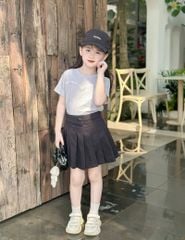 Áo thun ngắn tay cổ tròn bé gái