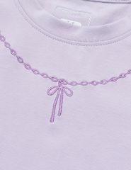 Áo thun ngắn tay cổ tròn bé gái