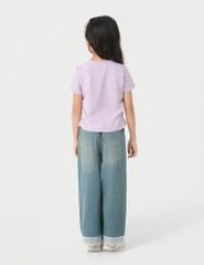 Áo thun ngắn tay cổ tròn bé gái