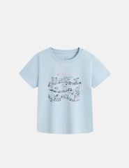 Áo thun ngắn tay cổ tròn bé gái