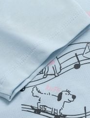 Áo thun ngắn tay cổ tròn bé gái