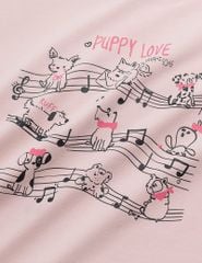 Áo thun ngắn tay cổ tròn bé gái