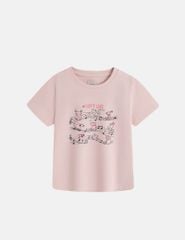 Áo thun ngắn tay cổ tròn bé gái