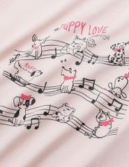 Áo thun ngắn tay cổ tròn bé gái