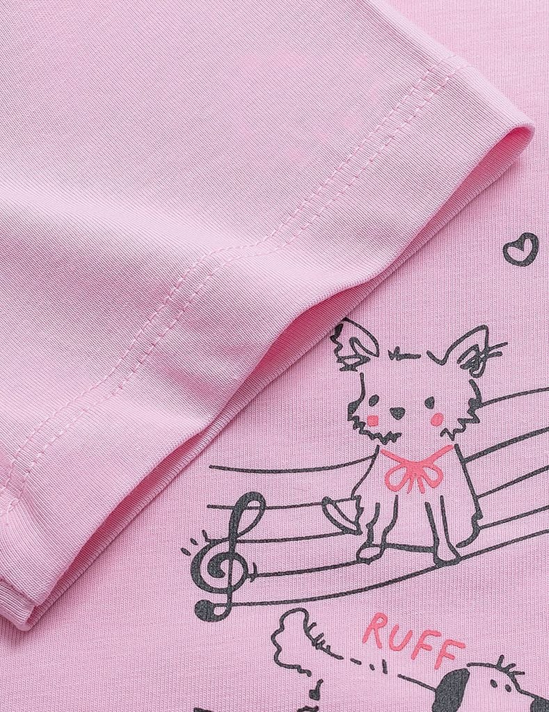 Áo thun ngắn tay cổ tròn bé gái