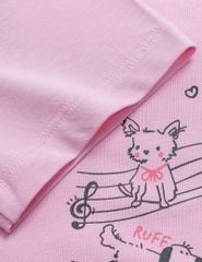 Áo thun ngắn tay cổ tròn bé gái