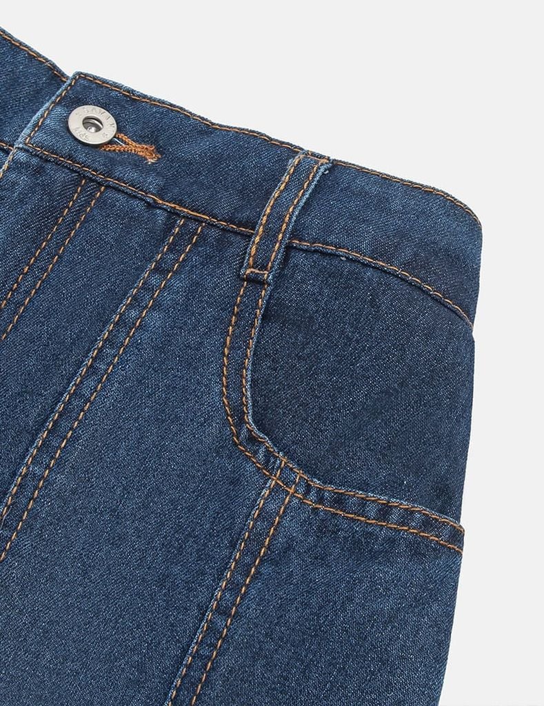 Chân váy jean bé gái mài nhẹ