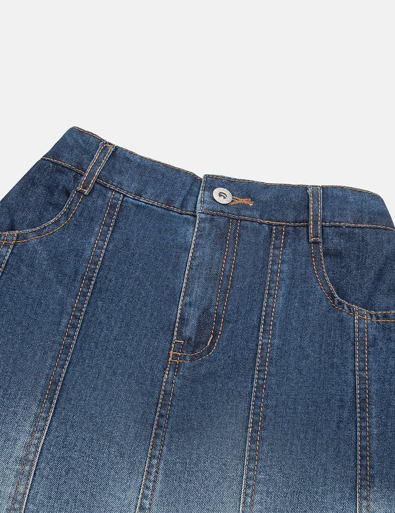 Chân váy jean bé gái mài nhẹ