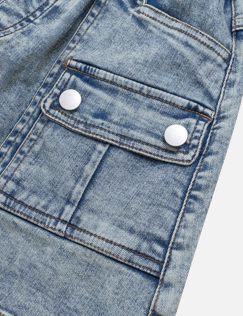 Chân váy jean bé gái cạp chun