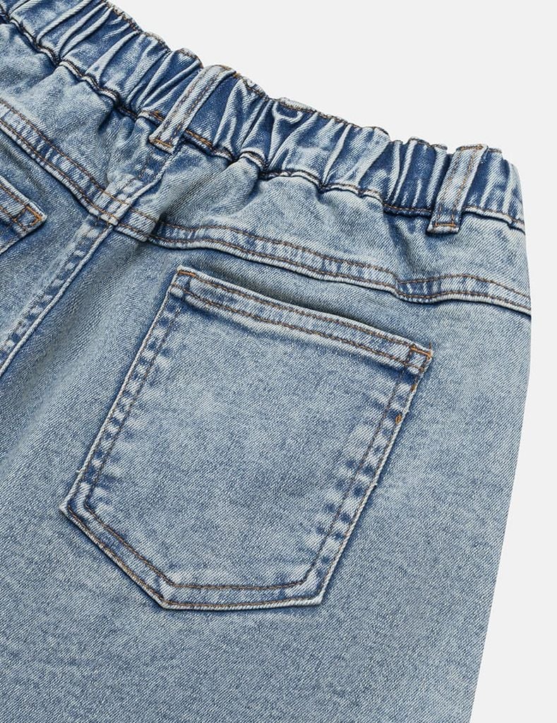 Chân váy jean bé gái cạp chun