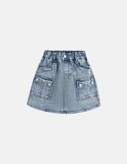 Chân váy jean bé gái cạp chun