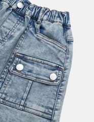 Chân váy jean bé gái cạp chun