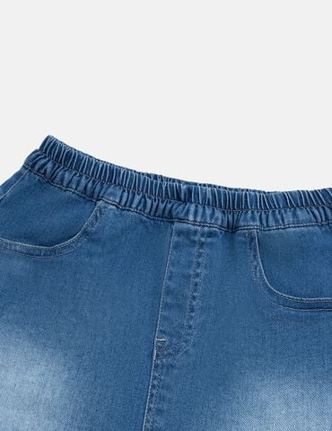 Chân váy jean bé gái dáng A có lót quần