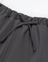 Chân váy khaki bé gái cạp chun rời vải phối