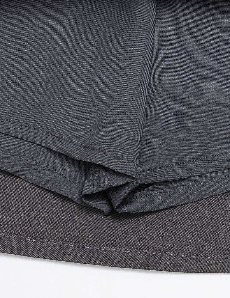 Chân váy khaki bé gái cạp chun rời vải phối