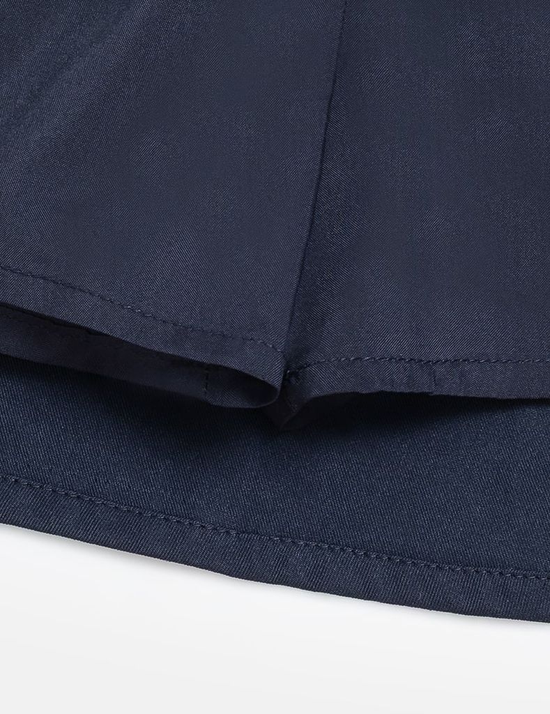 Chân váy khaki bé gái cạp chun rời vải phối