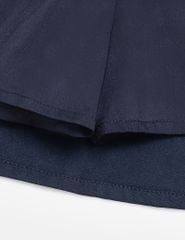 Chân váy khaki bé gái cạp chun rời vải phối