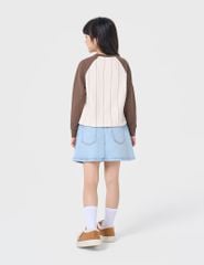 Áo nỉ cổ tròn trẻ em phối hình in giữa ngực