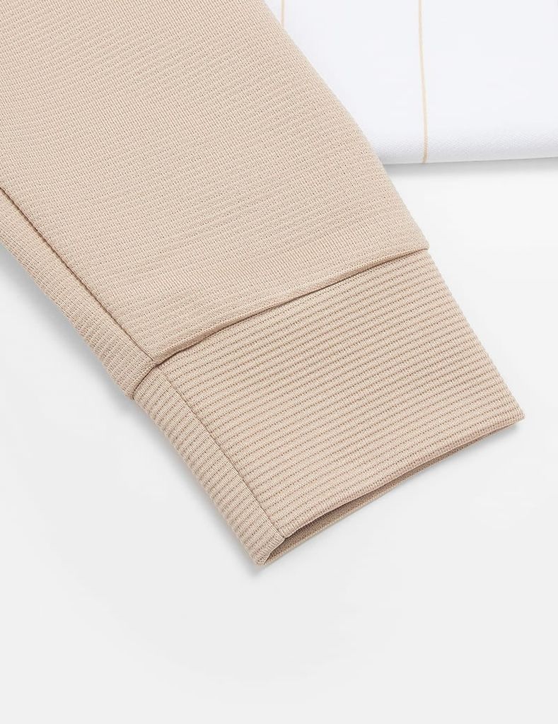 Áo nỉ cổ tròn trẻ em phối hình in giữa ngực