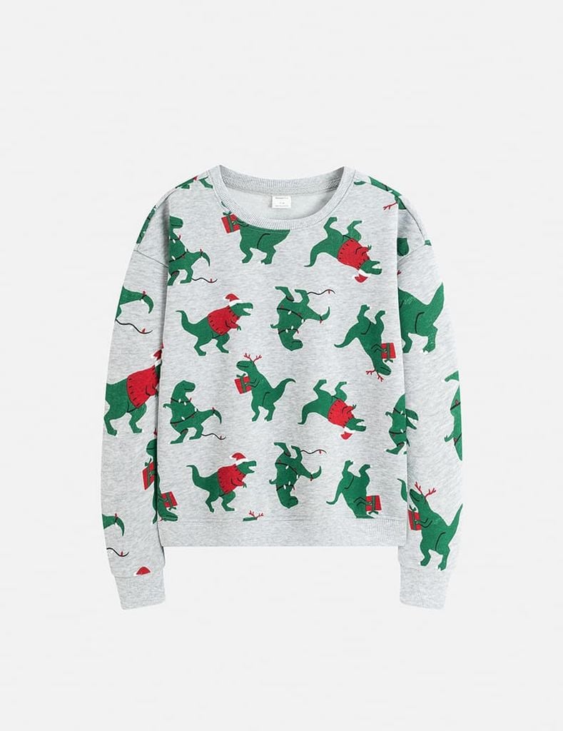 Áo nỉ cổ tròn trẻ em in họa tiết