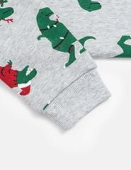 Áo nỉ cổ tròn trẻ em in họa tiết