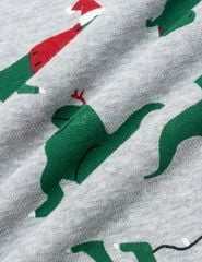 Áo nỉ cổ tròn trẻ em in họa tiết