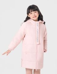 Áo phao chần bông trẻ em dáng dài