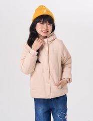 Áo chần bông trẻ em dáng ngắn logo trước ngực