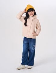 Áo chần bông trẻ em dáng ngắn logo trước ngực