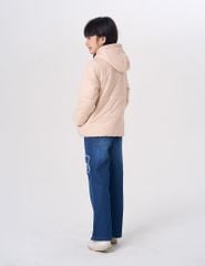 Áo chần bông trẻ em dáng ngắn logo trước ngực