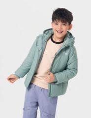 Áo chần bông trẻ em dáng ngắn logo trước ngực