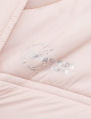 Áo chần bông trẻ em dáng ngắn logo trước ngực