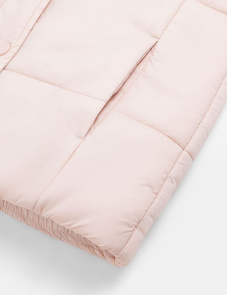 Áo chần bông trẻ em dáng ngắn logo trước ngực