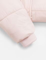 Áo chần bông trẻ em dáng ngắn logo trước ngực