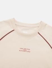 Bộ nỉ cổ tròn trẻ em hình in trước ngực