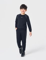 Bộ nỉ cổ tròn trẻ em hình in trước ngực