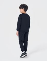 Bộ nỉ cổ tròn trẻ em hình in trước ngực