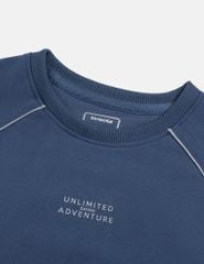 Bộ nỉ cổ tròn trẻ em hình in trước ngực