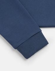 Bộ nỉ cổ tròn trẻ em hình in trước ngực