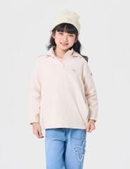 Áo khoác gió có mũ trẻ em hình in trước ngực