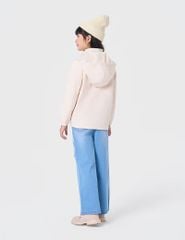 Áo khoác gió có mũ trẻ em hình in trước ngực