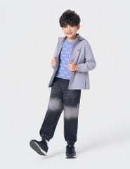 Áo khoác gió có mũ trẻ em hình in trước ngực