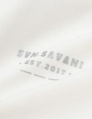 Áo gió có mũ trẻ em phối tay thân in logo trước ngực