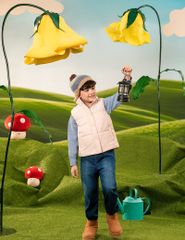 Áo phao gile trẻ em hình in trước ngực